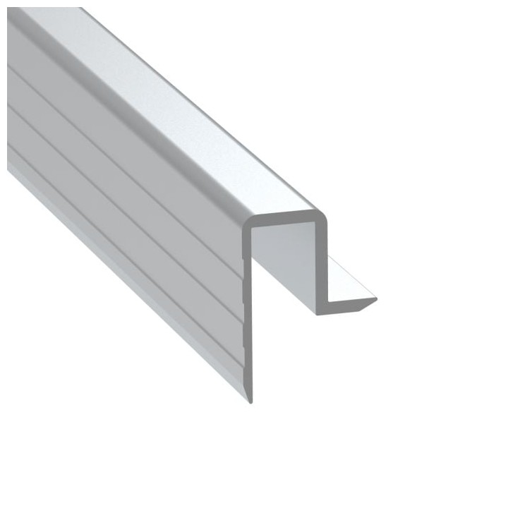 10.2mm Edge Extrusion with Lip for Slam-Lid System - 4m Long