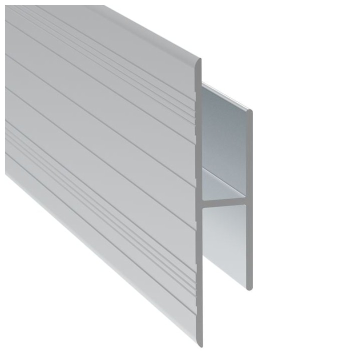 10mm H-Shape Extension Extrusion with Unequal Legs - 4000mm Long