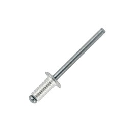 10mm Long Grooved Rivets with Aluminium Body and Steel Mandrel
