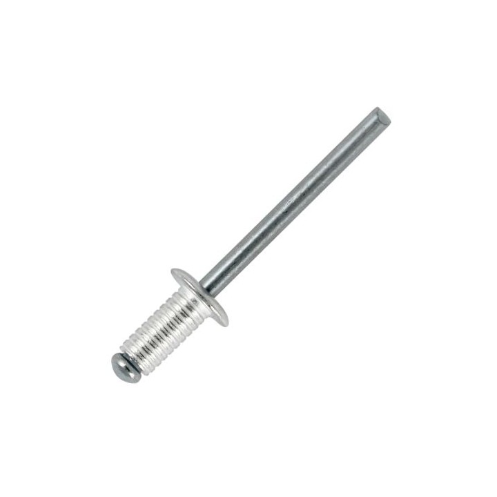 10mm Long Grooved Rivets with Aluminium Body and Steel Mandrel