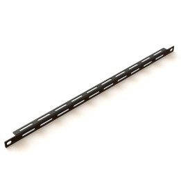 12.4mm Deep Black 1/2U Cable Lacing Bar