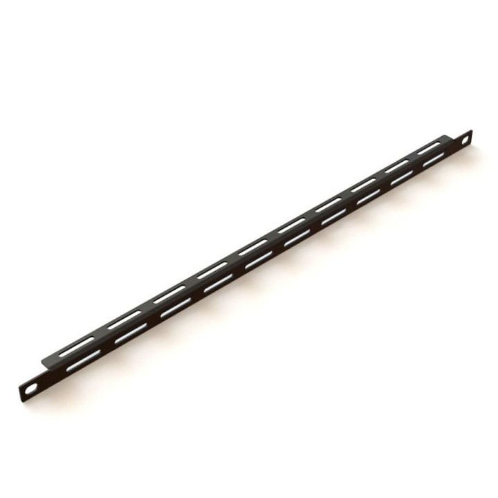 12.4mm Deep Black 1/2U Cable Lacing Bar