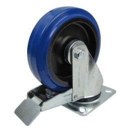 127mm Braked Swivel Castor with Blue Wheel