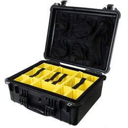 1550 Case W/Dividers, Black