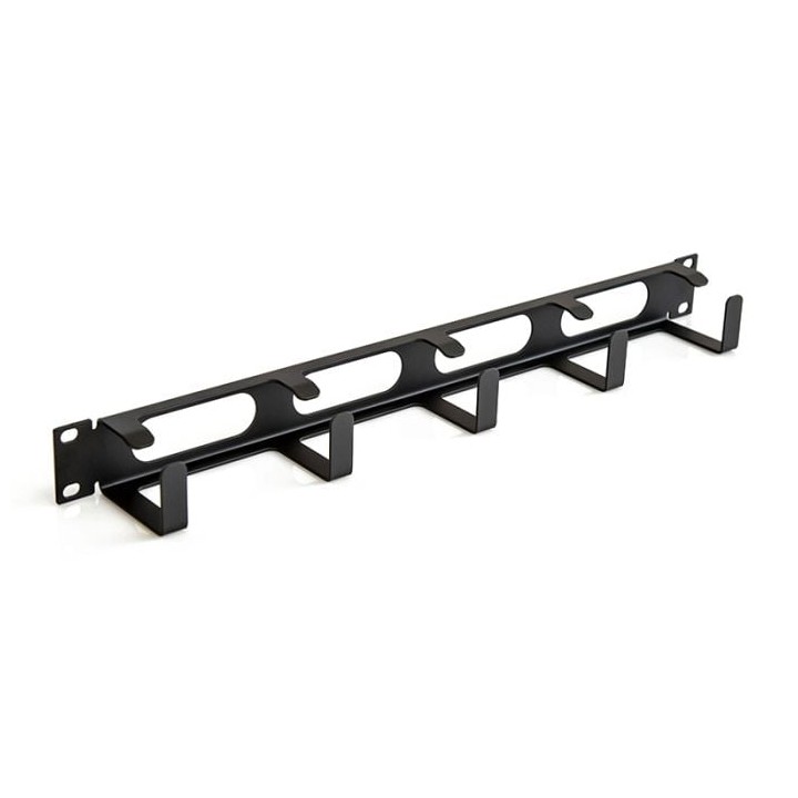 1U Panel with 5 Steel Rings for Cable Management