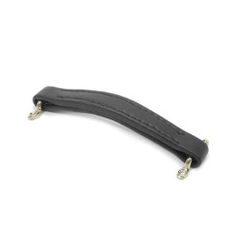 218mm Black Leather Look Handle with Black Stitching