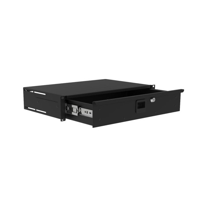 285mm Deep, 2U Heavy Duty Rack Drawer with Handle