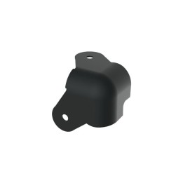 2 Leg Black Wrap-Around Cabinet Corner with 12mm Radius