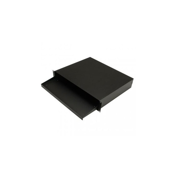 2U Black Sliding Keyboard Tray
