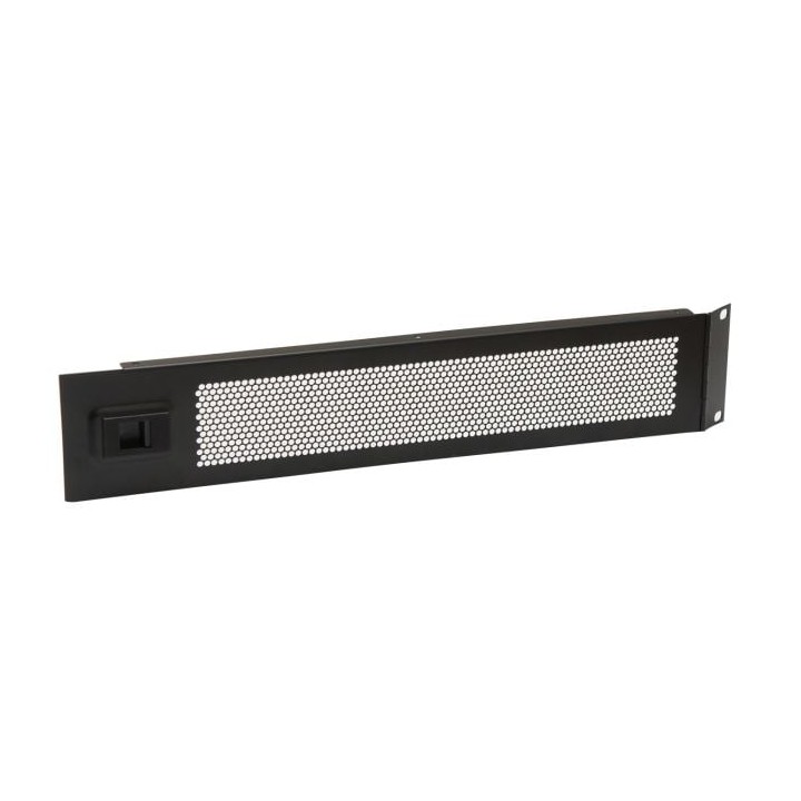 2U Hinged Vented Rack Panel with Slam Lock