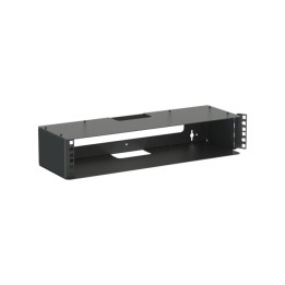2U Mount Wall Bracket with Square Hole Hinged Rails