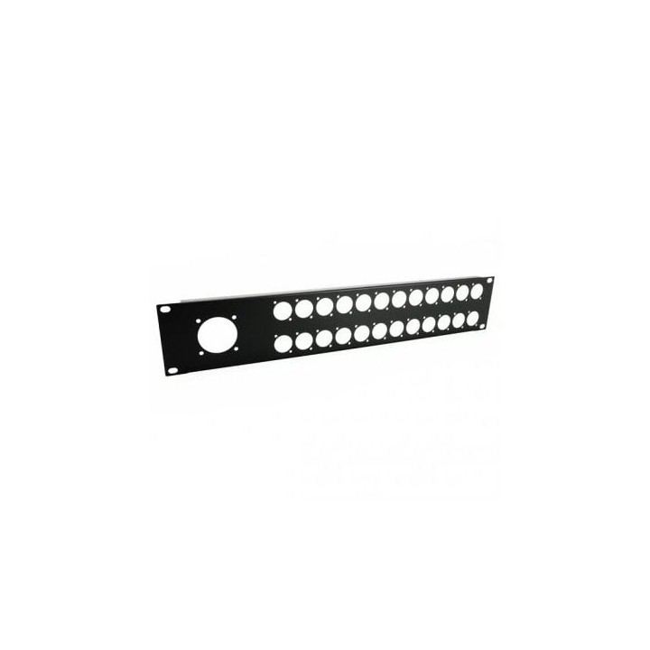2U Panel Punched for 24 x D-Series and 1 x Socapex Connectors