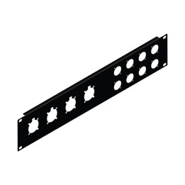2U Panel Punched for 4 x EP Series/G-Series and 8 x D-Series Connectors