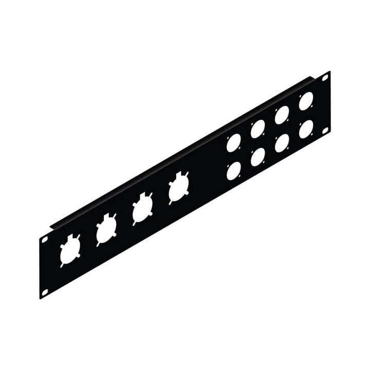2U Panel Punched for 4 x EP Series/G-Series and 8 x D-Series Connectors