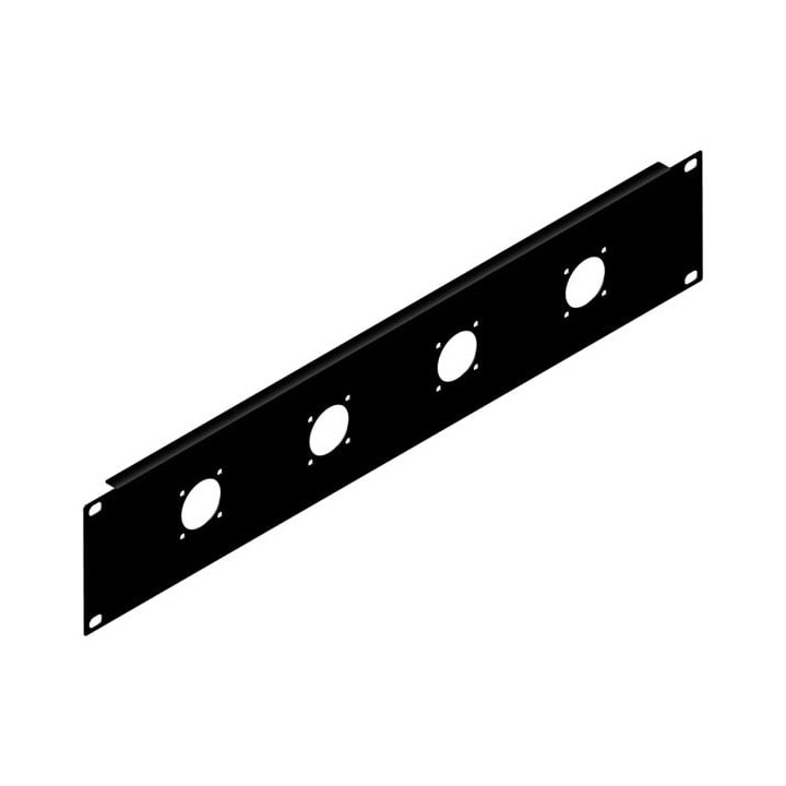 2U Rack Panel Punched for 4 x G-Series Speakon Connectors