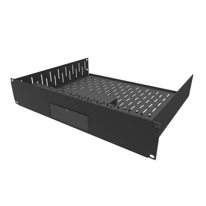 2U Vented Rack Shelf & Magnetic Faceplate For 1 x Sonos Port