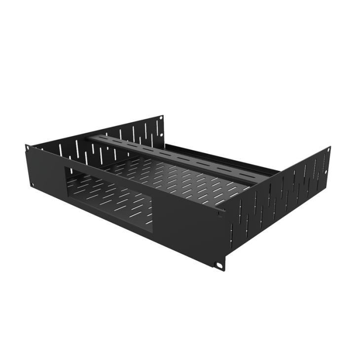 2U Vented Rack Shelf & Magnetic Faceplate For 1 x Sonos Amp