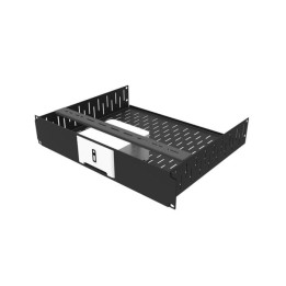 2U Vented Rack Shelf & Magnetic Faceplate For 1 x Sonos Connect