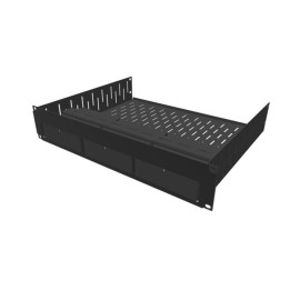 2U Vented Rack Shelf & Magnetic Faceplate For 3 x Sonos Ports