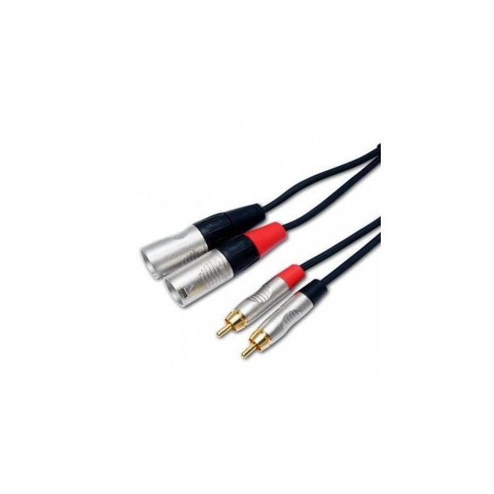 3000mm Rean Dual Signal RCA Phono XLR Signal Lead