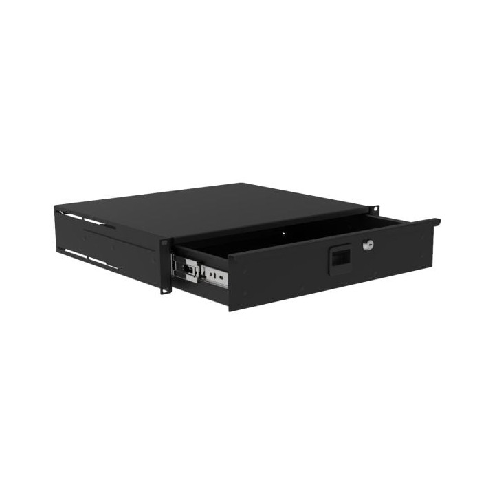 385mm Deep, 2U Heavy Duty Rack Drawer with Handle