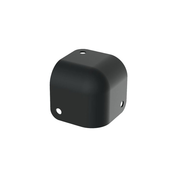 3 Leg Black Cabinet Corner with 13mm Radius
