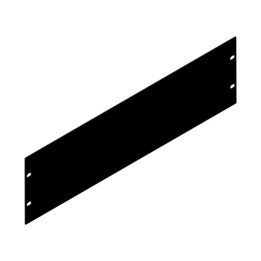 3U Black Aluminium Flat Rack Panel