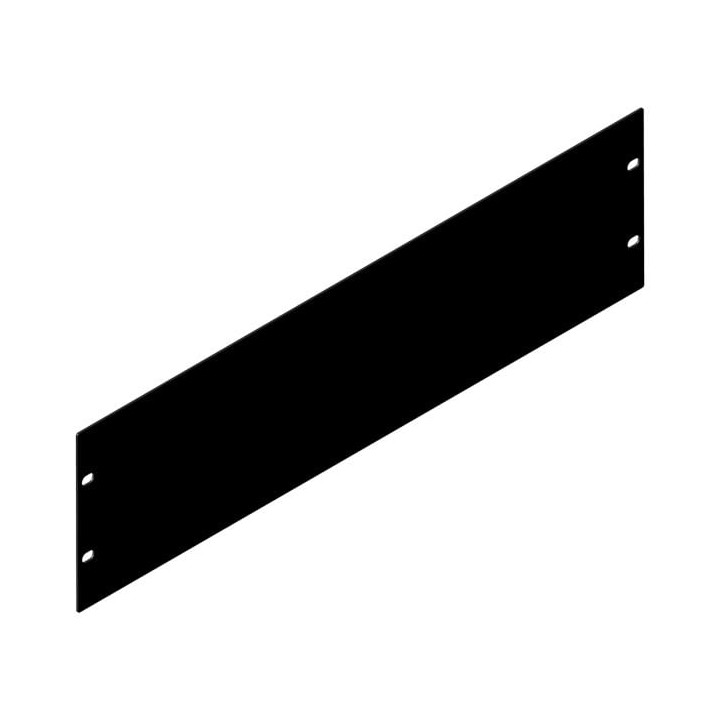 3U Black Aluminium Flat Rack Panel