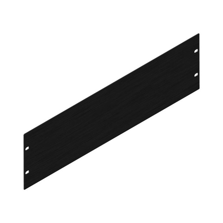 3U Black Brushed Anodised Aluminium Flat Rack Panel