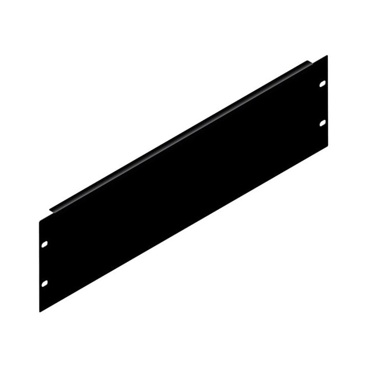 3U Black Flanged Rack Panel