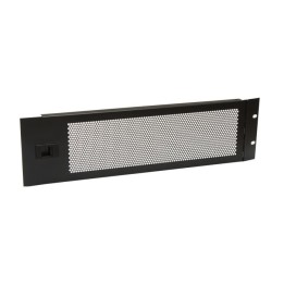 3U Hinged Vented Rack Panel with Slam Lock for 3mm Rails