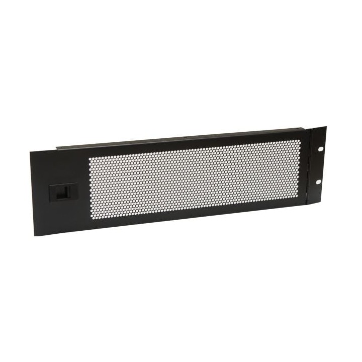 3U Hinged Vented Rack Panel with Slam Lock for 3mm Rails