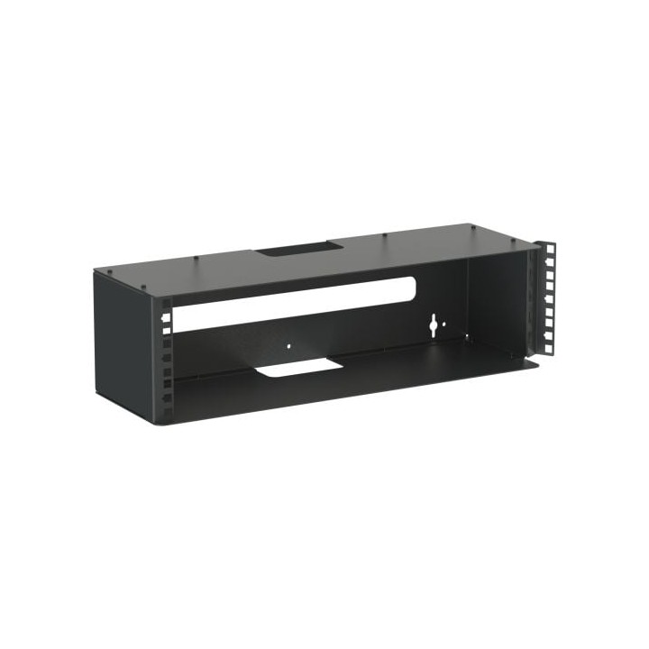 3U Mount Wall Bracket with Square Hole Hinged Rails
