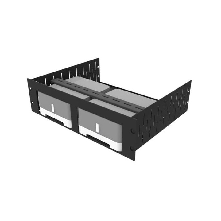 3U Vented Rack Shelf & Magnetic Faceplate For 2 x Sonos Connect:Amp (ZP120)