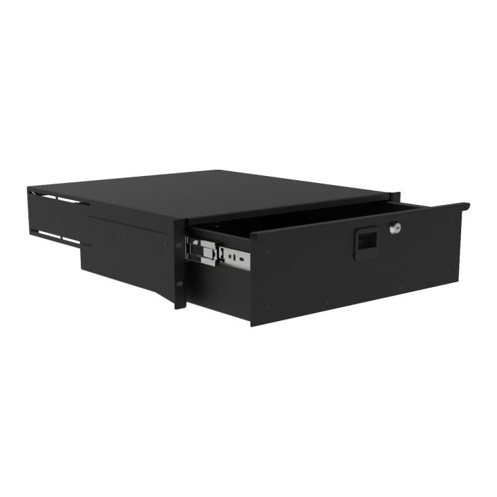 485mm Deep, 3U Heavy Duty Rack Drawer with Handle