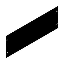 4U Black Aluminium Flat Rack Panel