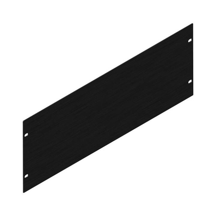 4U Black Brushed Anodised Aluminium Flat Rack Panel