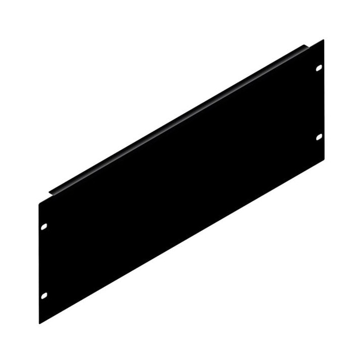 4U Black Flanged Rack Panel