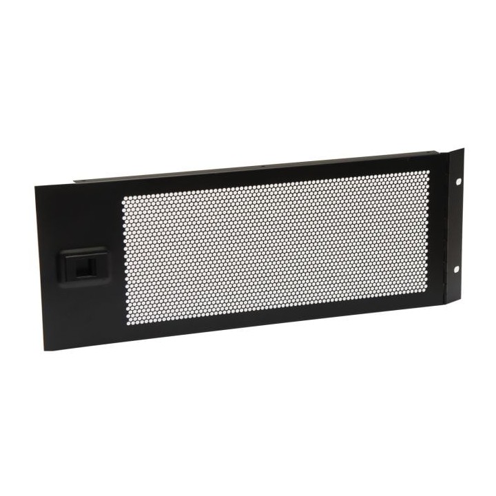 4U Hinged Vented Rack Panel with Slam Lock