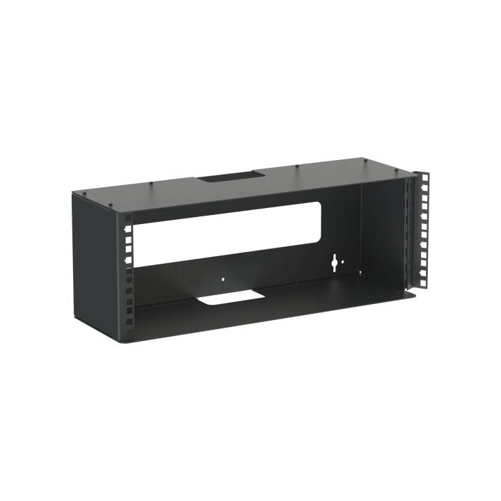 4U Mount Wall Bracket with Square Hole Hinged Rails