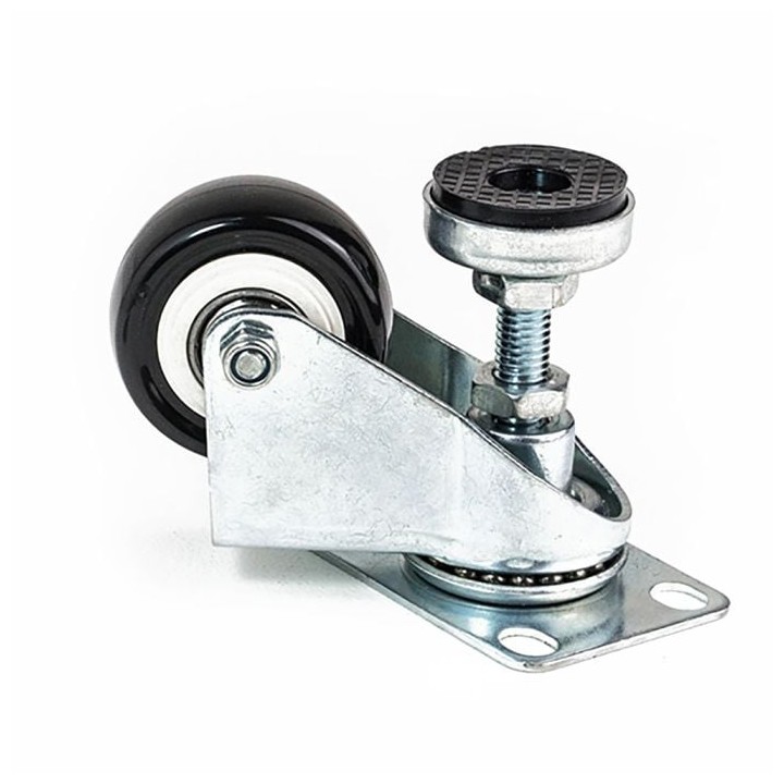 50mm Swivel Castor with Integrated Adjuster Foot