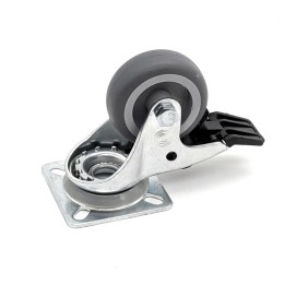50mm Swivel Braked Castor with Grey Wheel