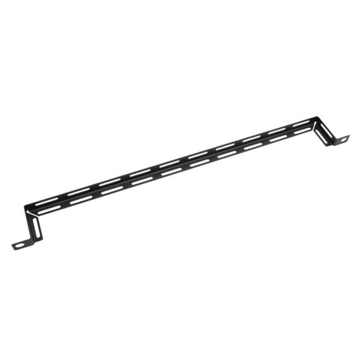51mm Deep Black 1/2U Cable Lacing Bar