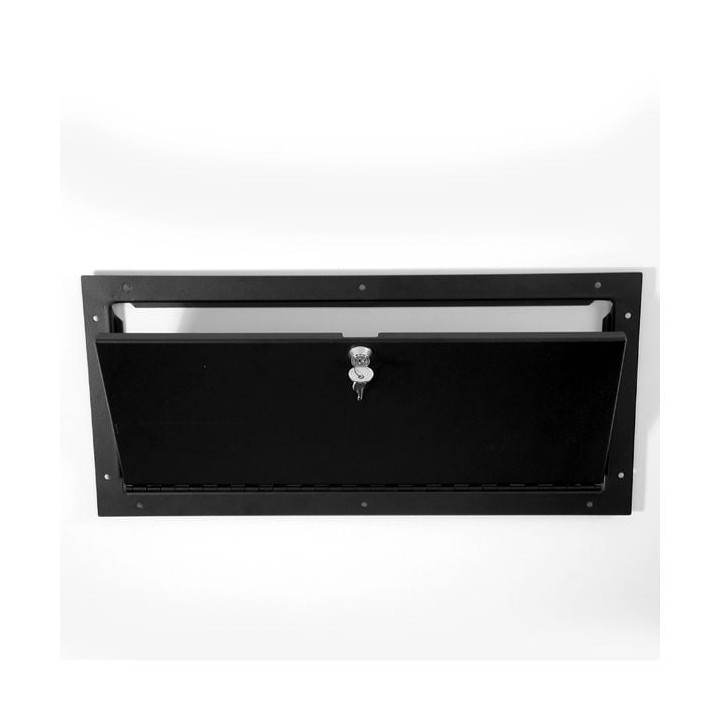 5U Black Panel Mount Lockable Access Door