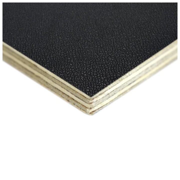 6.5mm High Quality Birch Wood Panels with Black Textured PVC Laminate