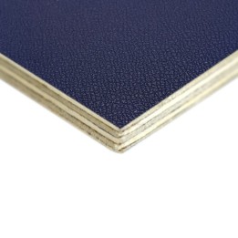 6.5mm High Quality Birch Wood Panels with Cobalt Blue Textured PVC Laminate and Black Backing