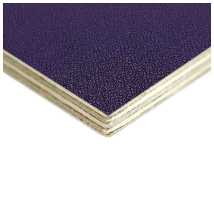 6.5mm High Quality Birch Wood Panels with Night Blue Textured PVC Laminate and Black Backing