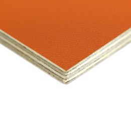 6.5mm High Quality Birch Wood Panels with Orange Textured PVC Laminate and Black Backing