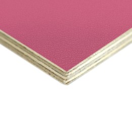 6.5mm High Quality Birch Wood Panels with Pink Textured PVC Laminate and Black Backing