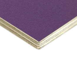 6.5mm High Quality Birch Wood Panels with Purple Textured PVC Laminate and Black Backing
